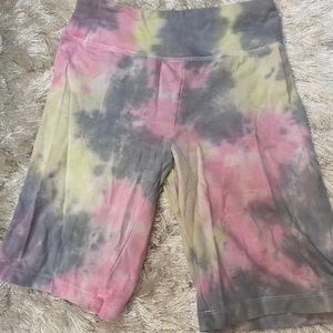 Tie dye biker shorts